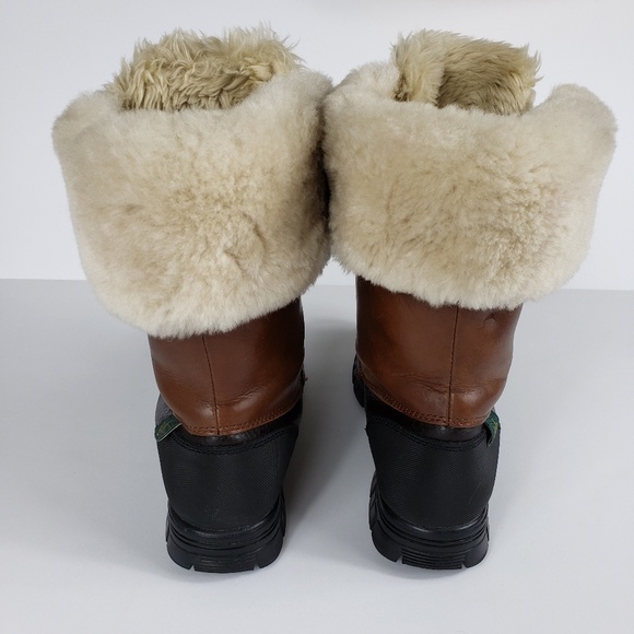 Ralph Lauren Quinta Leather Fur Lined Duck Boots - Picture 5 of 8
